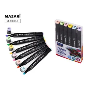 Набор маркеров для скетчинга Mazari Fantasia Pastel colors 1, 6 шт
