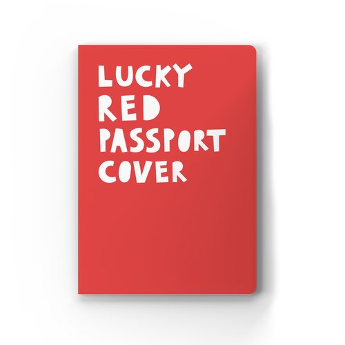 Обложка для паспорта Морда Довольна Lucky, красная