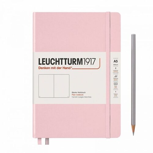 Записная книжка Leuchtturm A5, нелинованная, розовая, 251 страниц, твердая обложка