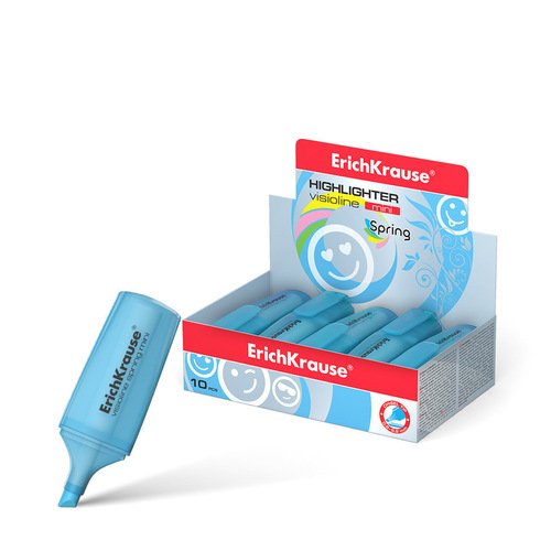 

Текстовыделитель ErichKrause Visioline Mini Spring, голубой