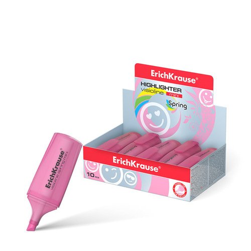 Текстовыделитель ErichKrause Visioline Mini Spring розовый 50₽