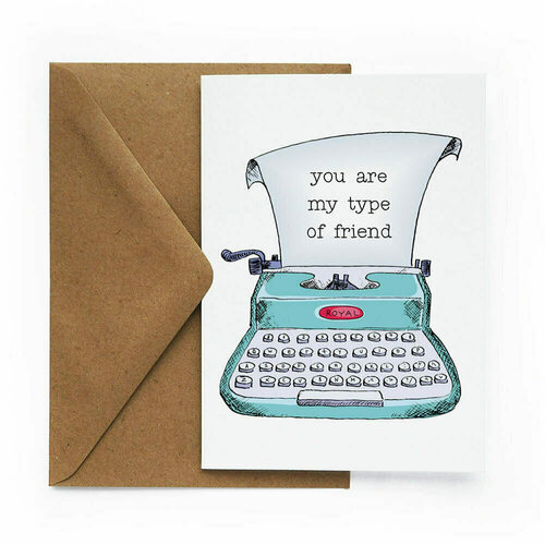 Открытка Cards for you and me Печатная машинка cards открытка нг книги