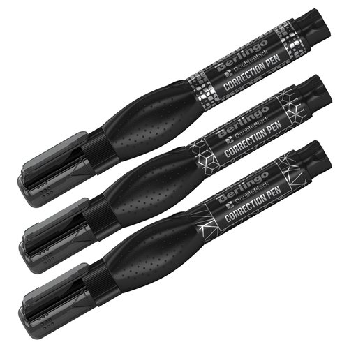 Корректирующий карандаш Berlingo Double Black, 8 мл, металлический наконечник цена и фото