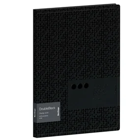 Папка с 40 вкладышами Berlingo DoubleBlack, с внутренним карманом, 24 мм, черная