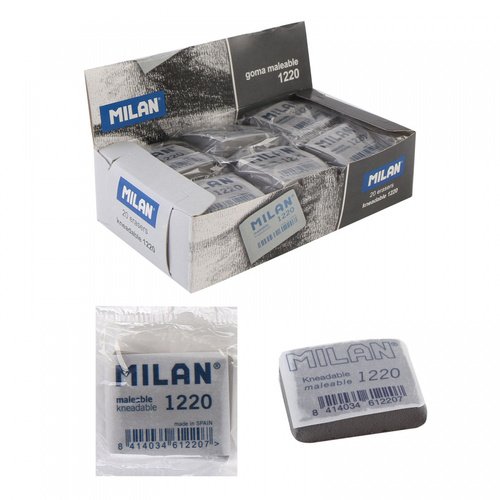 Ластик-клячка Milan из синтетического каучука для стирания графита и угля ластик клячка milan