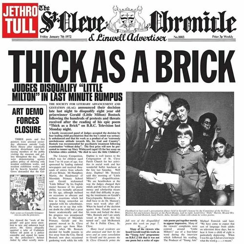 Виниловая пластинка Jethro Tull - Thick As A Brick (50th Anniversary Edition) LP jethro tull виниловая пластинка jethro tull thick as a brick thick as a brick 2