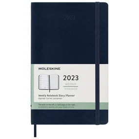 Еженедельник датированный Moleskine Classic Soft WKNT Large, 144 страниц, синий сапфир