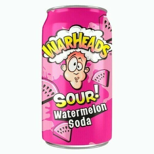 газированный напиток warheads peach sour soda 355 мл Газированный напиток Warheads Sour Watermelon Soda, 355 мл