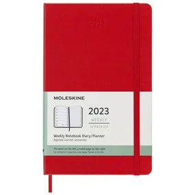 Еженедельник Moleskine Classic WKNT Large, 144 стр, 130х210 мм, красный