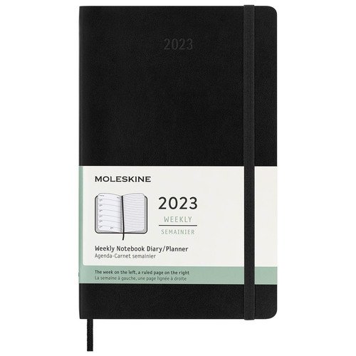 Еженедельник Moleskine Classic Soft WKNT Large 144 стр 130х210 мм мягкая обложка черный 500₽