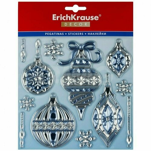 Набор наклеек Erick Krause Елочные украшение кристалл 18 х 23 см 95₽