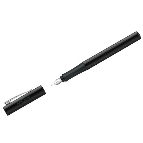Ручка перьевая Faber-Castell Grip 2010, черная, синие чернила, 0,75 мм