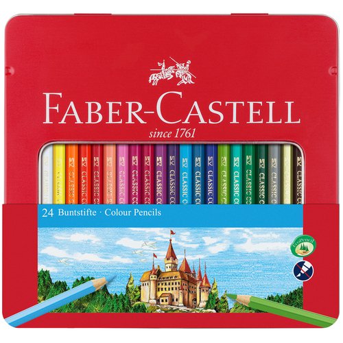 Карандаши цветные Faber-Castell Замок, 24 цветов карандаши цветные faber castell замок 60 цветов