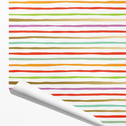 упаковочная бумага красота в деталях звери на персиковом фоне 70 х 100 см Упаковочная бумага Красота в деталях Тонкие разноцветные полосы