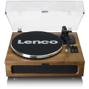 Виниловый проигрыватель Lenco LS-410 Walnut с 4 встроенными динамиками