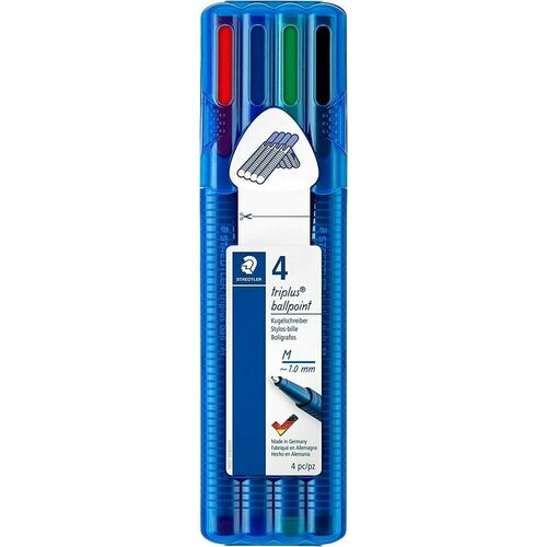 Набор шариковых ручек Staedtler Triplus ball M 4 цвета 600₽