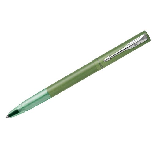 подарочный набор ручка роллер parker vector xl green ct и ежедневник недатированный серый Ручка-роллер Parker Vector XL Green, зеленая, 0,8 мм, черные чернила