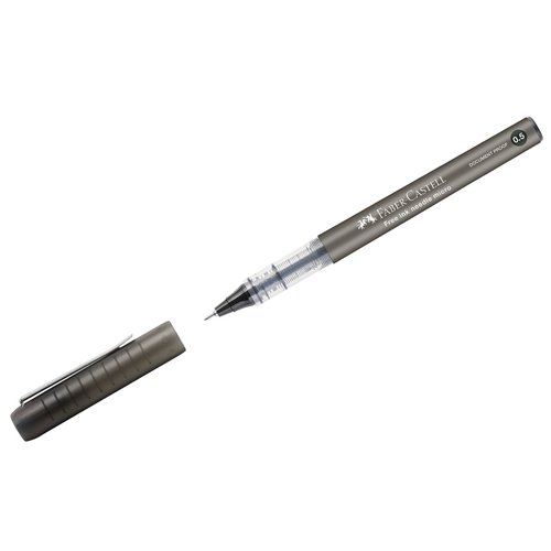 Ручка-роллер Faber-Castell Free Ink Needle черная, 0,5 мм, одноразовая ручка роллер faber castell free ink needle синяя 0 5мм одноразовая 12 шт в упаковке