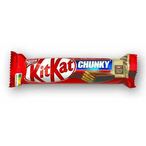 Батончик в молочном шоколаде Kit Kat Chunky, 40 г little secrets батончик из молочного шоколада карамель 50 г 1 8 унции