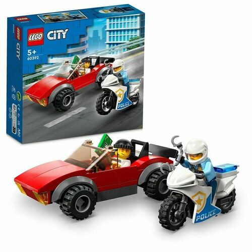 Конструктор LEGO City 60392 Полицейская погоня на велосипеде конструктор lego city 60042 полицейская погоня на высокой скорости 110 дет