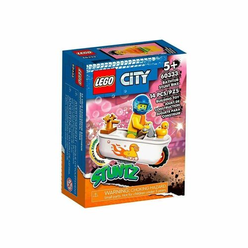цена Конструктор LEGO City 60333 Трюковой мотоцикл - ванна