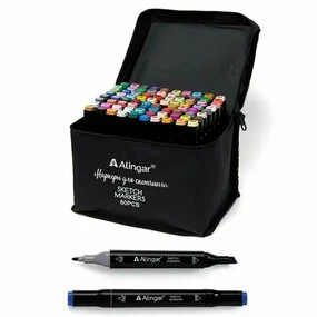 Набор маркеров для скетчинга Alingar AL7500, 80 штук