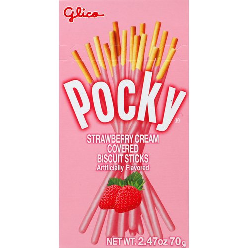 Палочки бисквитные Pocky с клубникой, 21 г шоколадные палочки pocky strawberry flavour 45 г