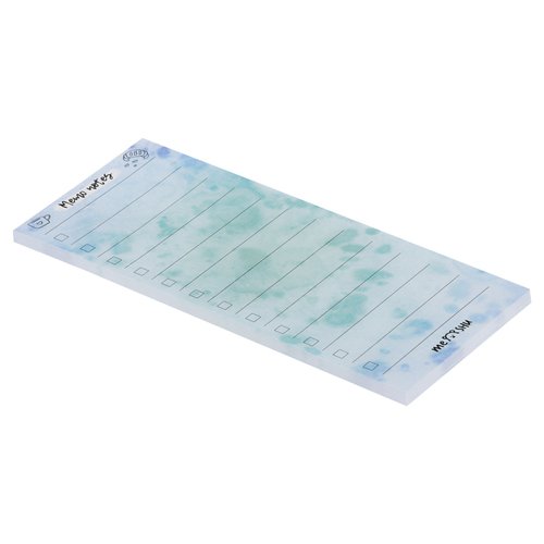 Самоклеящийся блок Meshu Color Splash Mint Memo Notes, 14 х 6 см, 50 листов блок бумаги для записей erichkrause 9 х 9 х 5 см плотность 80 г м2 люкс белый голубой