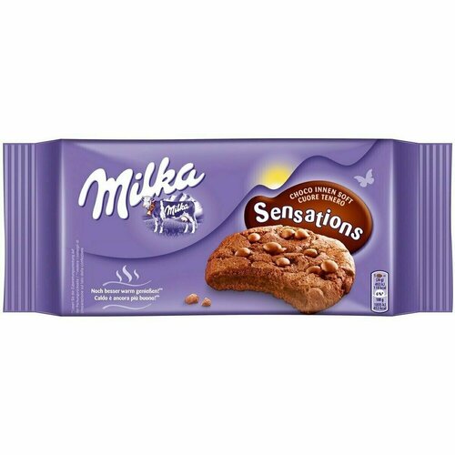 печенье milka cookie sensation 156 г Печенье Milka Sensation Soft Inside Choco, 156 г
