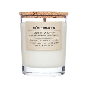 Ароматическая свеча Arome & Magie Lab Scent NO.17 Privacy (Черный перец & Кожа), 200 г