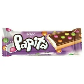 Печенье Papita Milky с молочным кремом и драже, 33 г