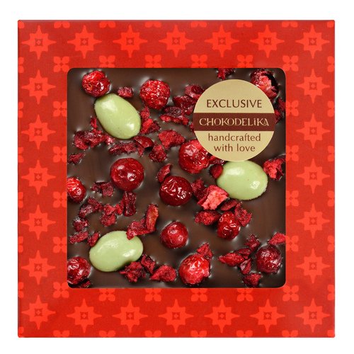 Шоколад Chokodelika Мини Фисташки и вишня темный 35 г 182₽
