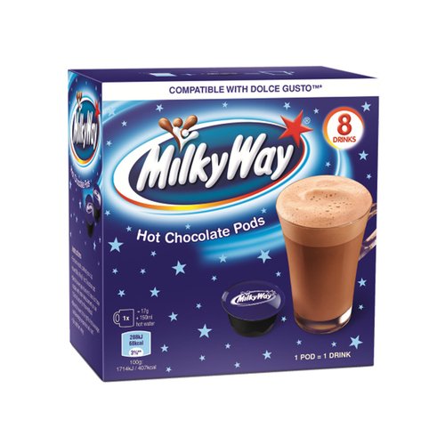 Горячий шоколад Milky Way, 8 капсул х 17 г капсулы для кофемашин don cortez dolce 10 шт