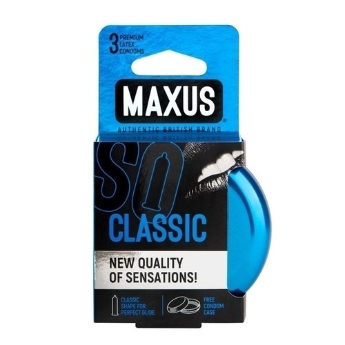 Презервативы MAXUS Classic №3, в железном кейсе презервативы в железном кейсе maxus mixed 3 шт