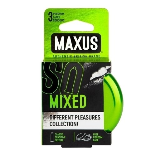 Презервативы MAXUS Mixed №3, в железном кейсе презервативы в железном кейсе maxus mixed 3 шт