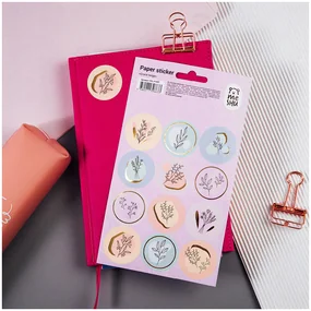 Наклейки бумажные Meshu Grace twigs, 12х21 см, фольга, 12 наклеек MS_41663