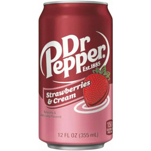 Газированный напиток Dr.Pepper Strawberries & Cream Клубника со сливками, 355 мл мармелад fini со вкусом клубника со сливками 90г