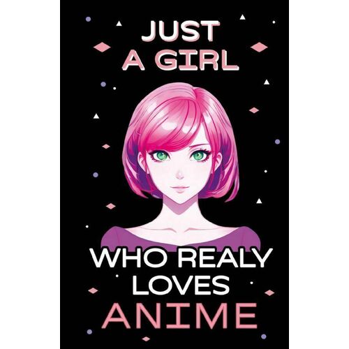 цена Скетчбук Just A Girl Who Loves Anime (темный), 138х212 мм, твердый переплет, 96 стр
