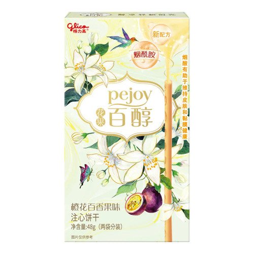Палочки Pejoy Цветок апельсина и Маракуйя, 48 гр палочки поки pocky glico зелёный чай в белом шоколаде 33 г