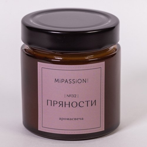 Свеча парфюмированная в банке MiPASSiON Пряности, 200 мл напиток чайный флорис 50 г мята корица гвоздика