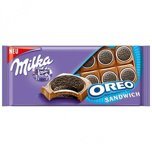 Шоколад Milka Oreo Sandwich, 92 г печенье milka sensations oreo 156 г