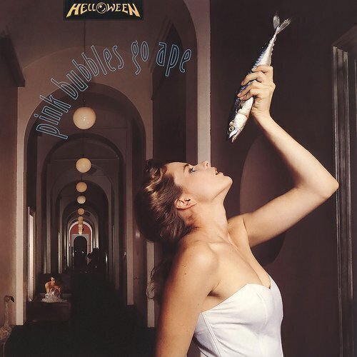 Виниловая пластинка Helloween – Pink Bubbles Go Ape ( Pink With Black Splatter) LP