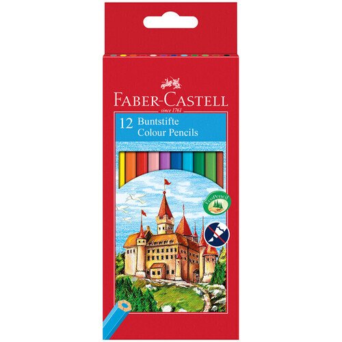 Карандаши цветные Замок, шестигранные, заточенные, 12 цветов карандаши цветные пифагор эники беники 36 цветов классические заточенные 181349 181349