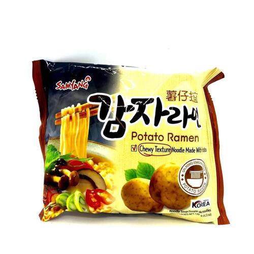 Лапша Samyang Hot Chicken Flavour Ramen Potato со вкусом картофеля, 120 г лапша samyang ramen экстра спайси со вкусом курицы с овощами 120 г
