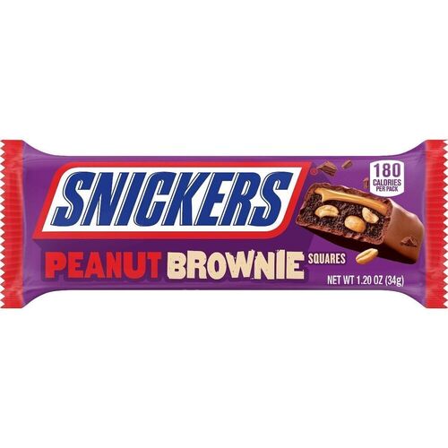 Шоколадный батончик Snickers Peanut Brownie 34 г 160₽