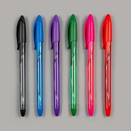 Набор классических шариковых ручек KEYROAD 6 цветов 07 мм мягкий грип 125₽