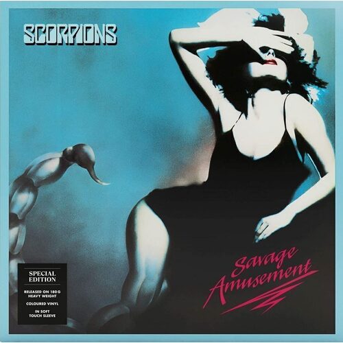 золотая виниловая пластинка scorpions savage amusement в рамке Виниловая пластинка Scorpions – Savage Amusement (Blue) LP