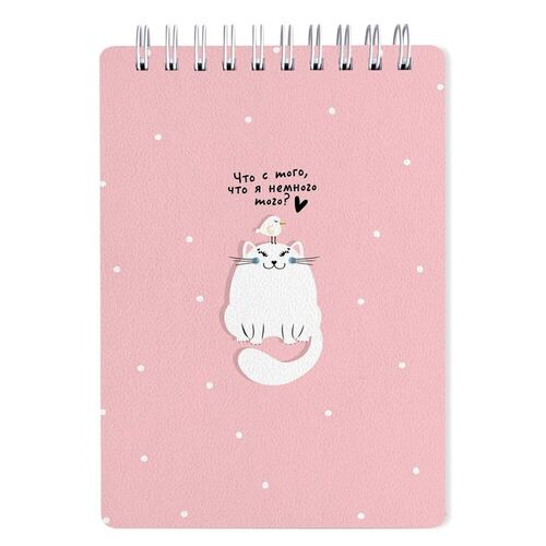 Блокнот Be Smart Mur-Mur розовый 102х142 мм 100л клетка спираль 230₽