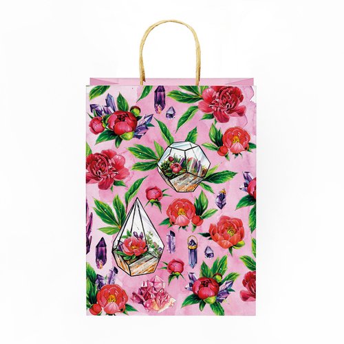 Пакет Cards for you and me Пионы и кристаллы большой 300₽