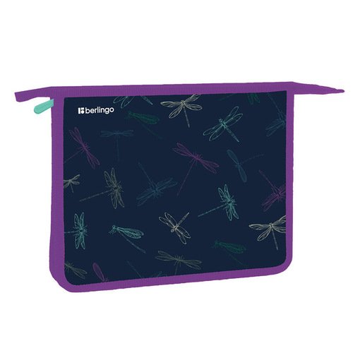 Папка для тетрадей Berlingo Dragonfly 1 отделение А5 240х205х40 мм пластик на молнии PPA51100 260₽